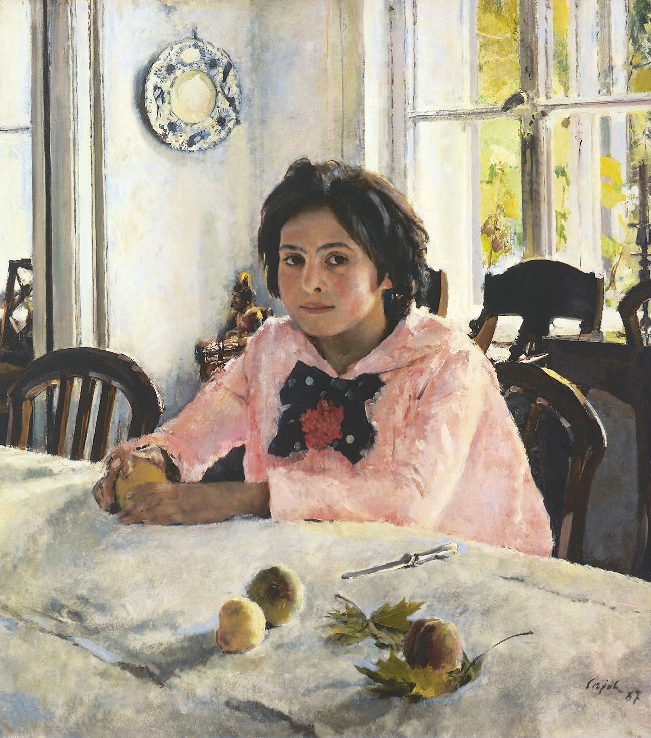 Girl with Peaches — Valentin Serov
