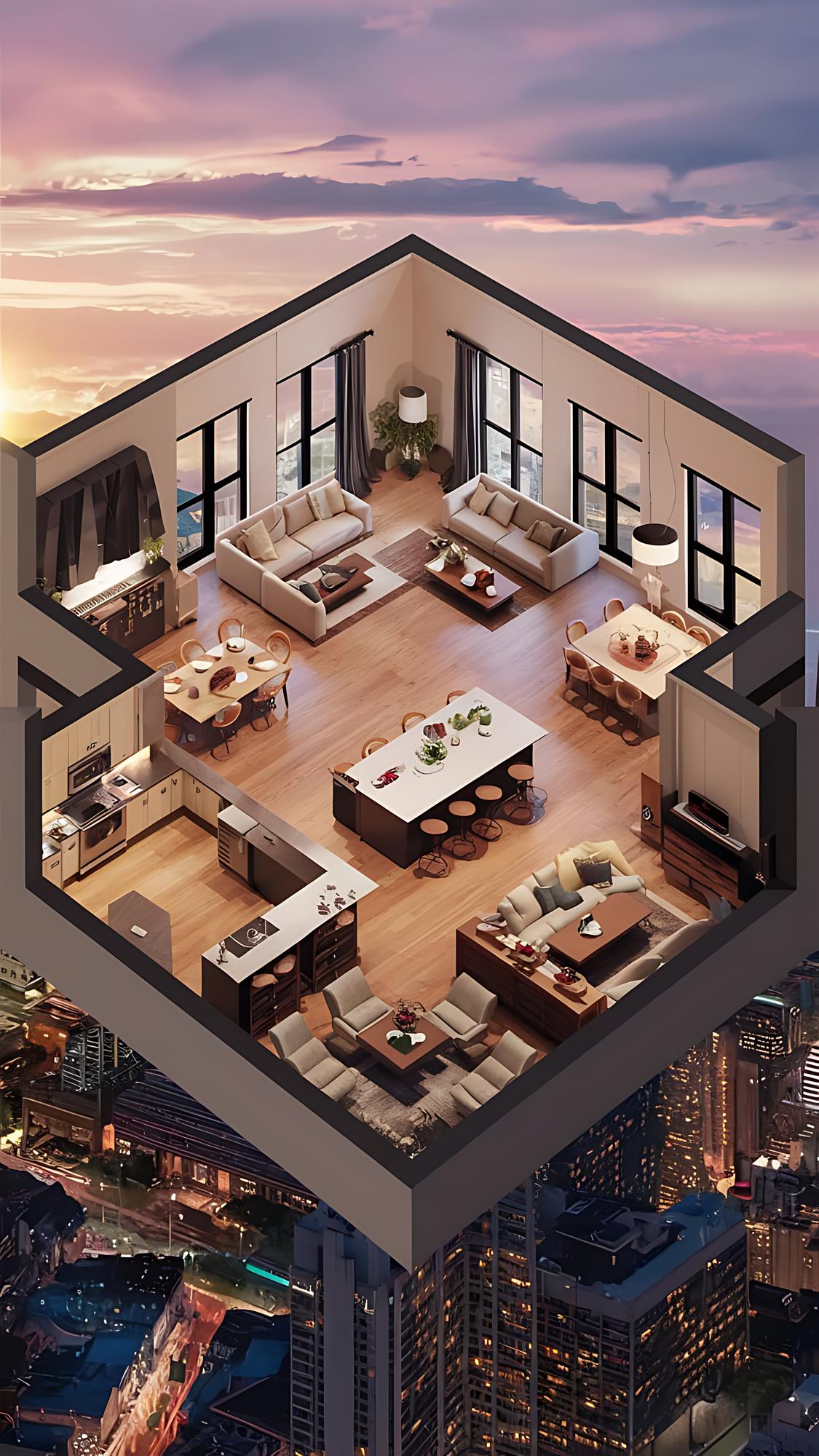 Space Optimization: Flexible floor plans and furniture layouts for small to mid-sized apartments